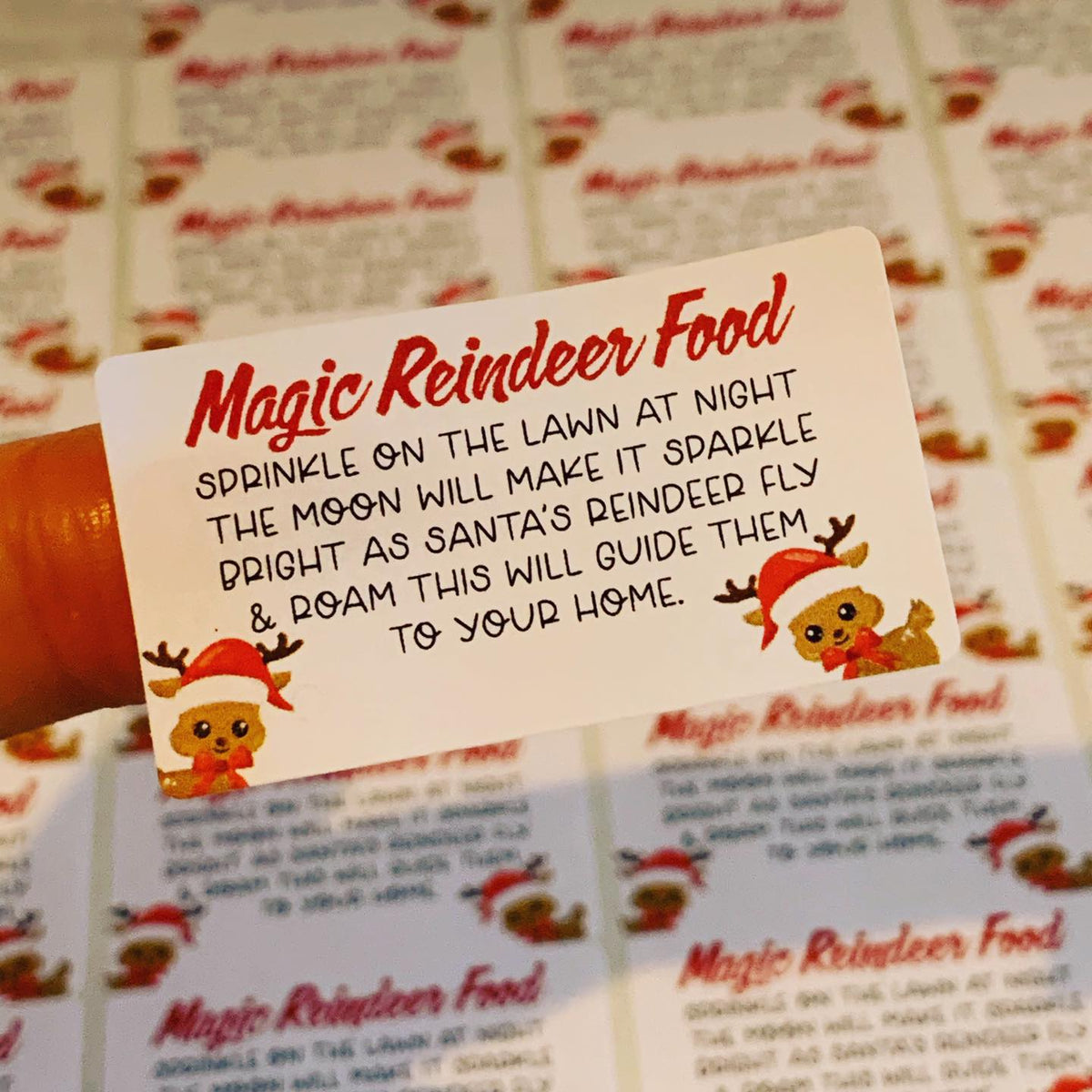 Magic Reindeer Food Stickers