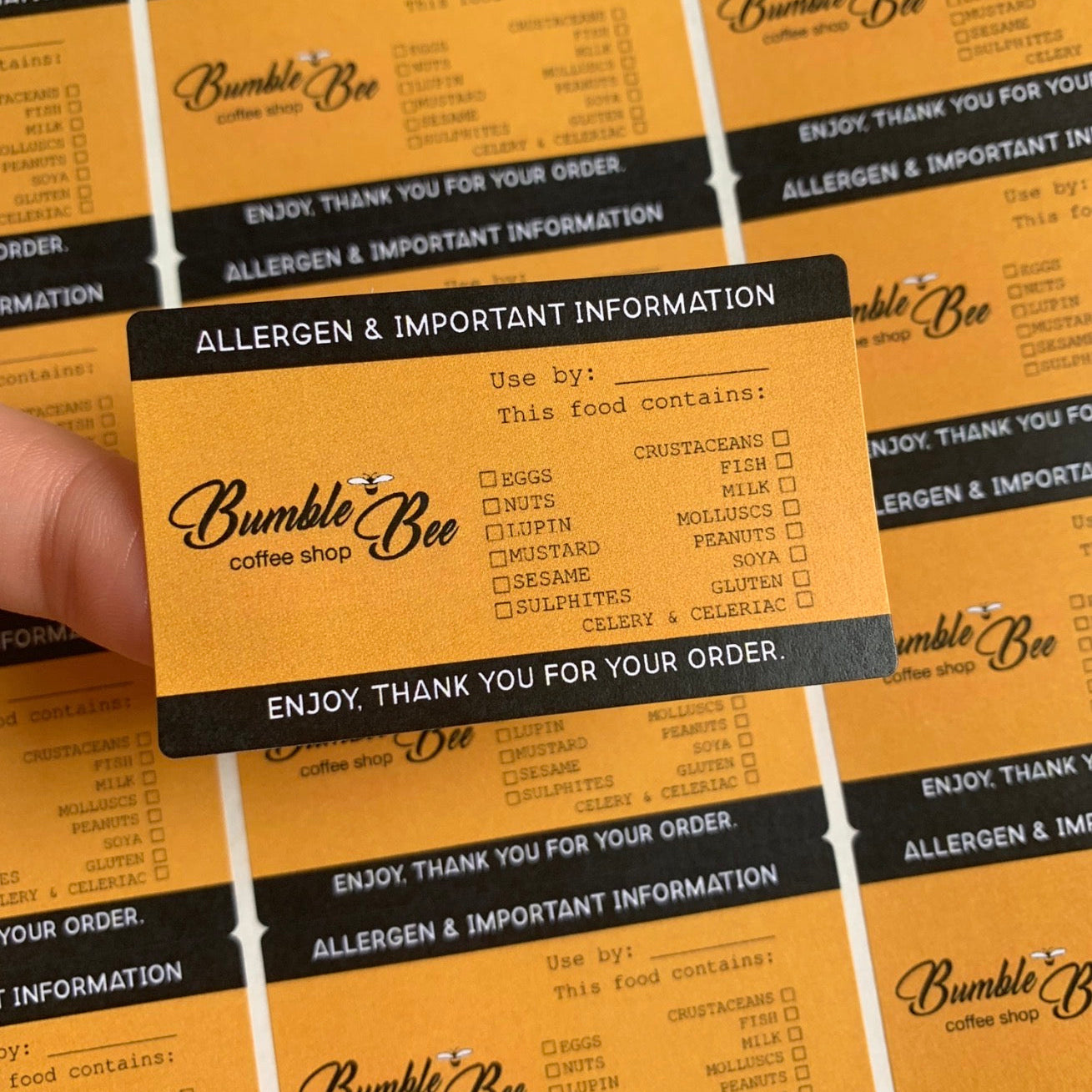 Allergen Stickers