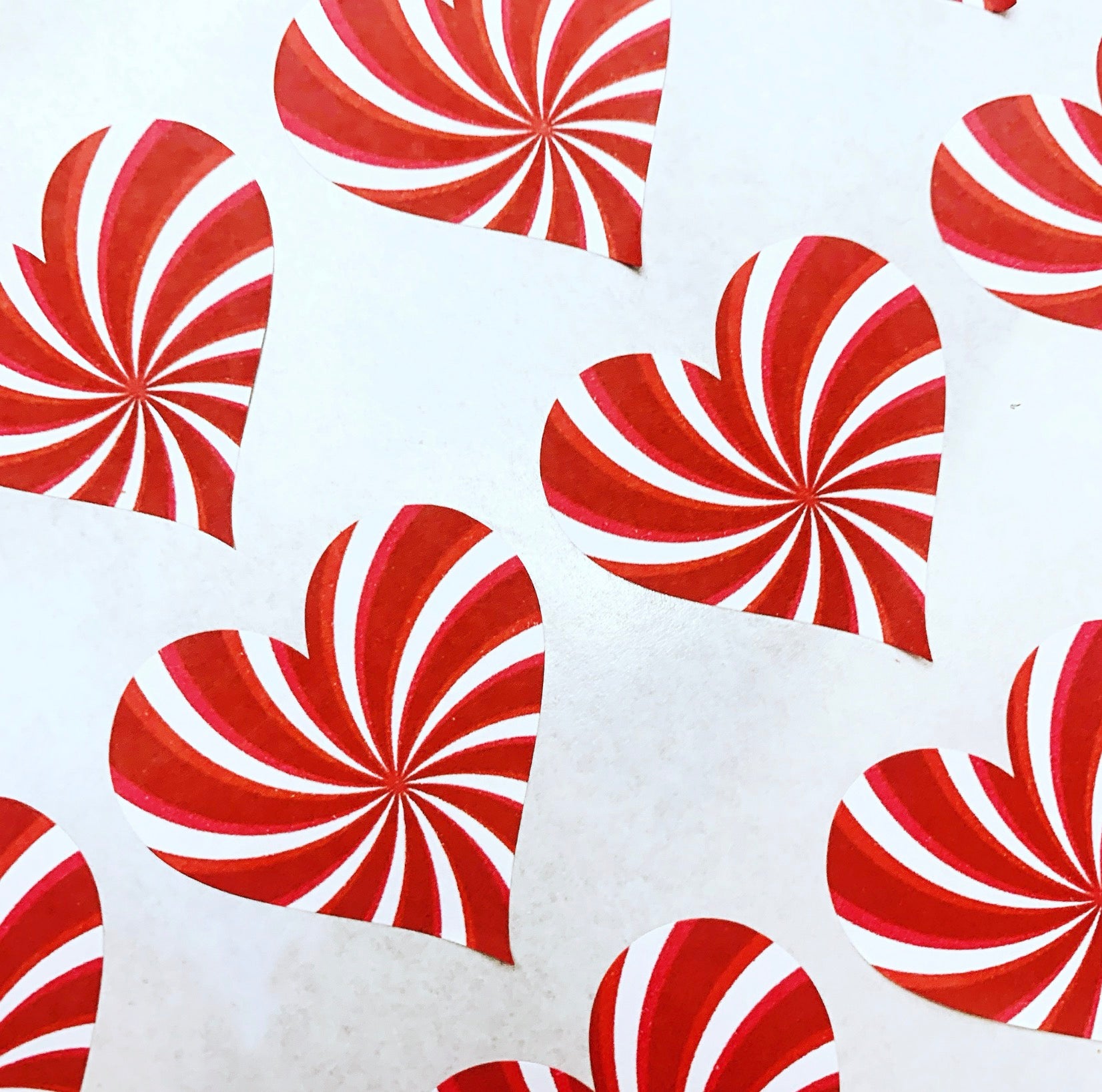 Heart Candy Cane stickers