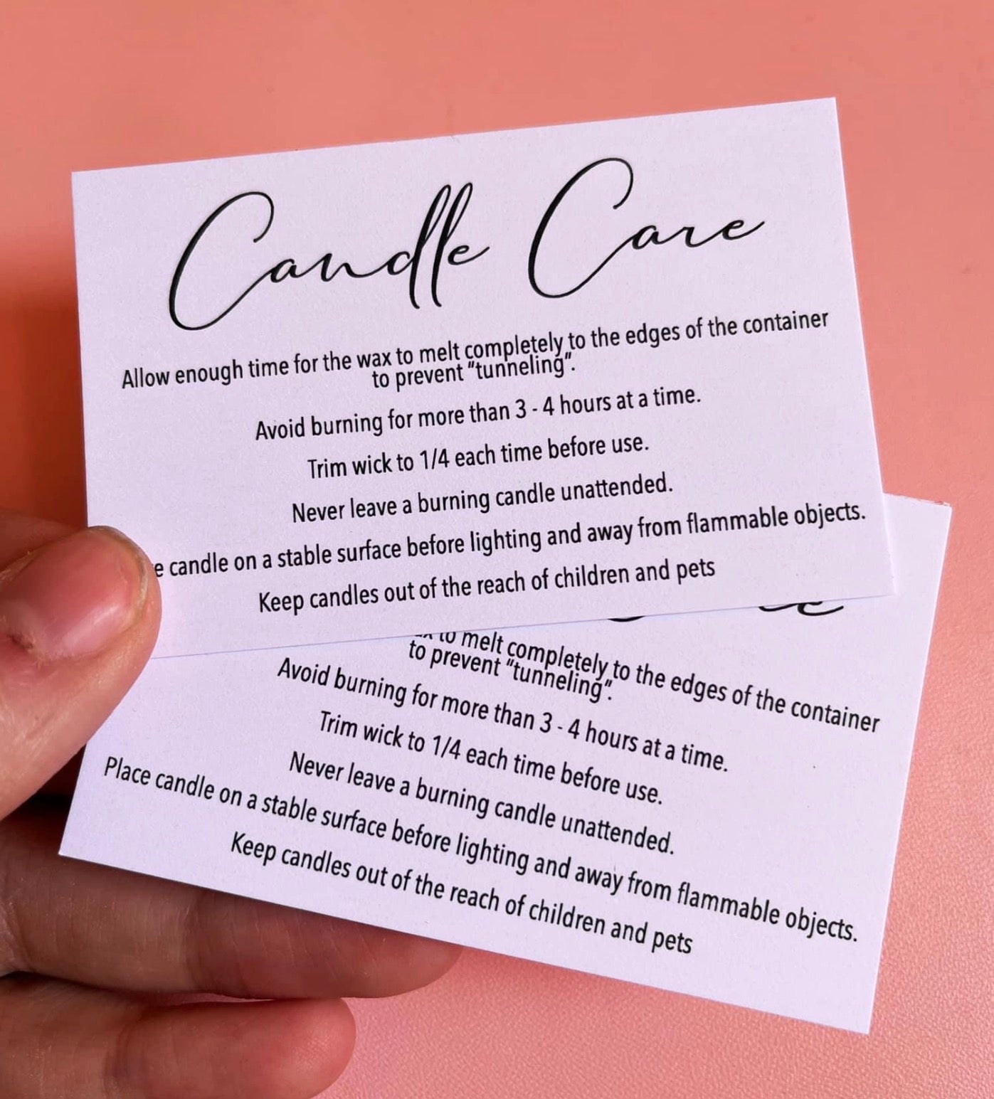 Candle care