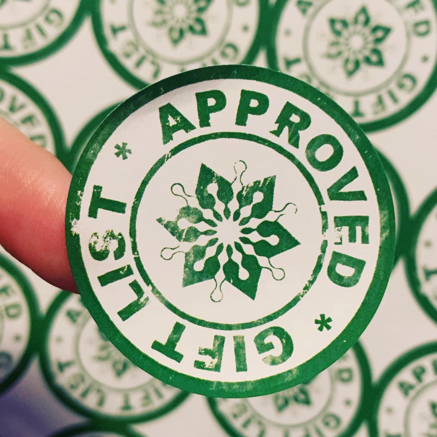 Gift List Approved stickers