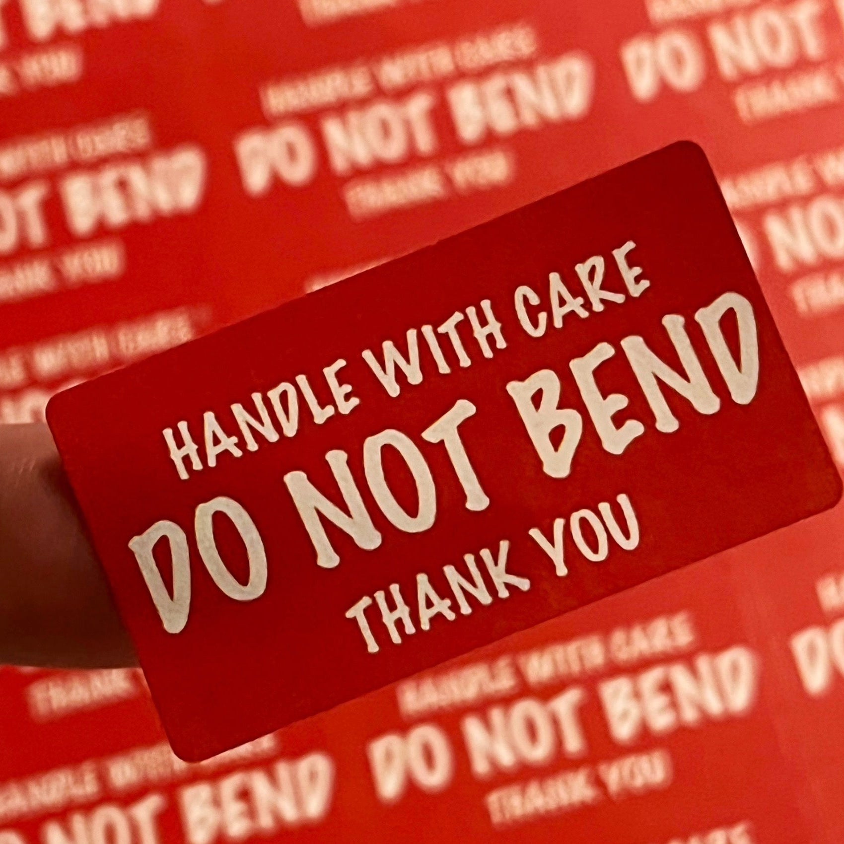 Do not Bend Stickers