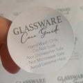 Glassware Care Stickers