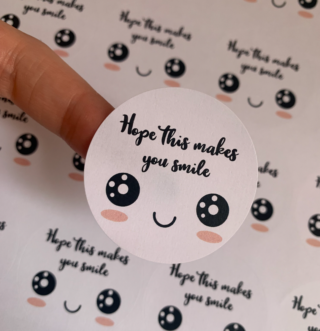 Made you smile stickers