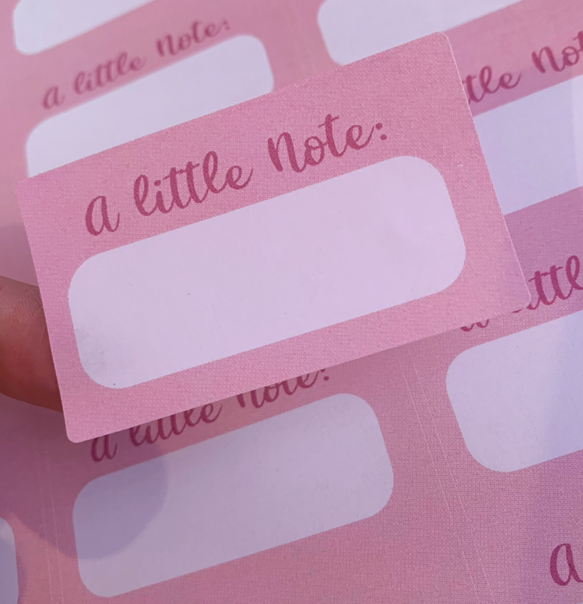 A little note sticker