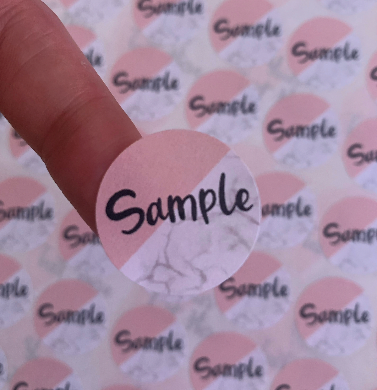 Custom Text Marble Sticker