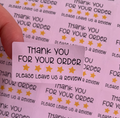 Thank you for your order stickers