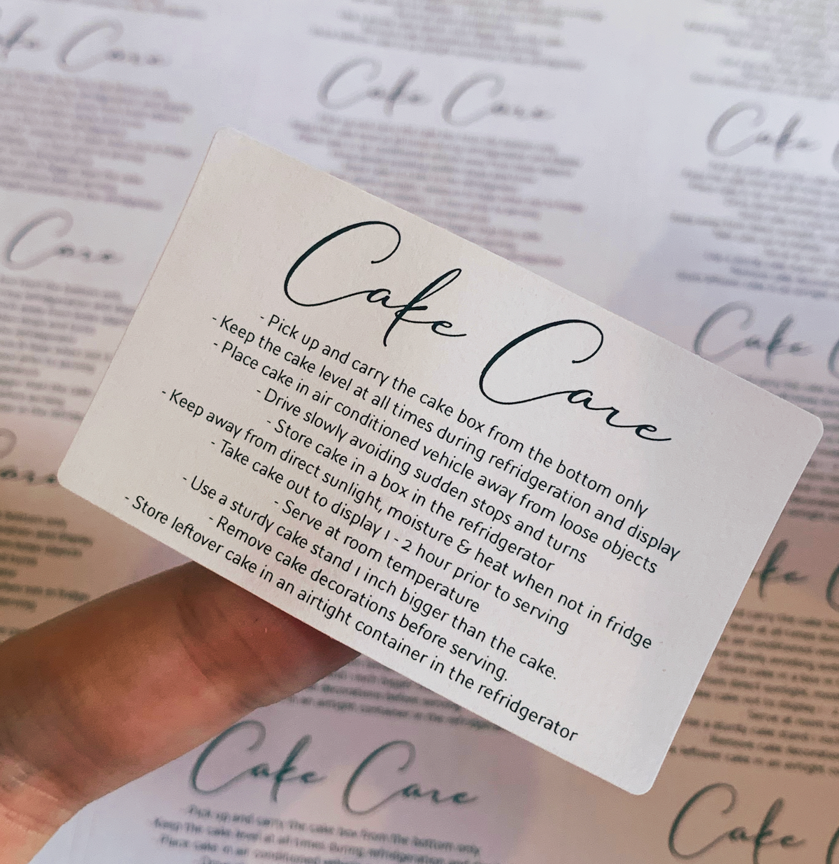 Cake Care Stickers