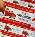 Christmas Truck Custom Labels