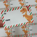 Dino Christmas tags