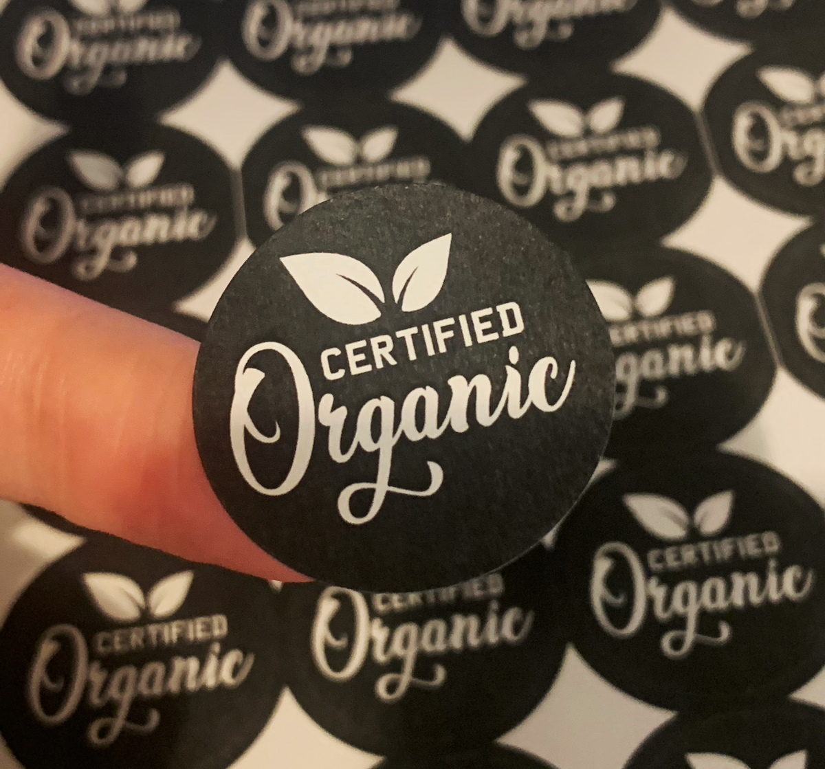 Black Organic Stickers
