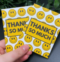 Smiley thank you cards