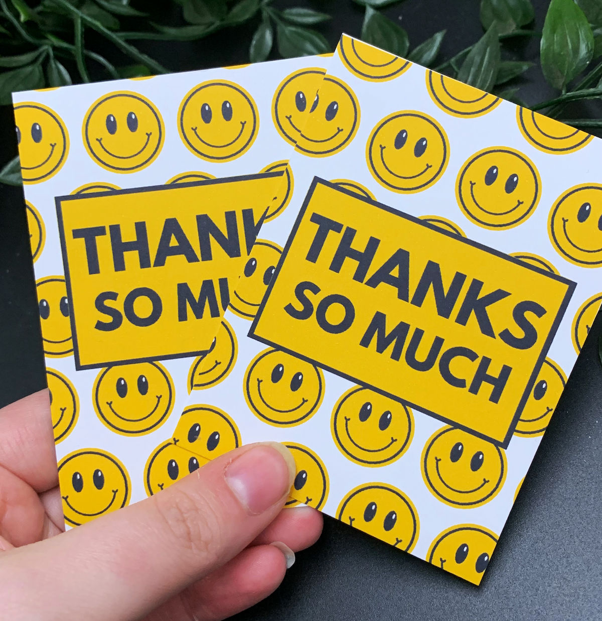 Smiley thank you cards