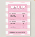 Pink Stripe Price Lists