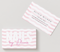 Pink Stripe Business Cards