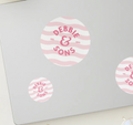 Pink stripe Sticker Design