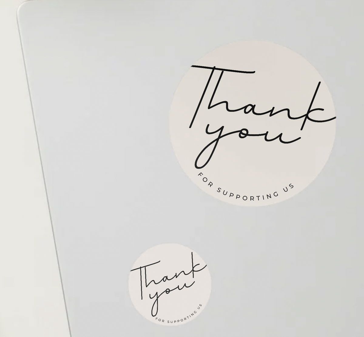Simple thank you sticker