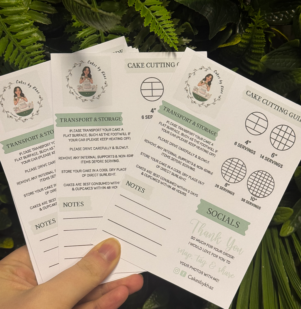 Cake Care Round Guides