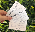 A7 Jewellery Care Cards (custom colour)