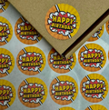 Comic Birthday stickers