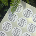 Resin care stickers
